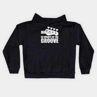 In Charge Of The Groove - Bass Player Gift Kids Hoodie